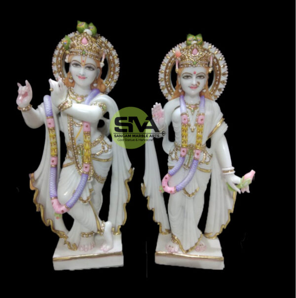 Marble Radha Krishna Idol for Home