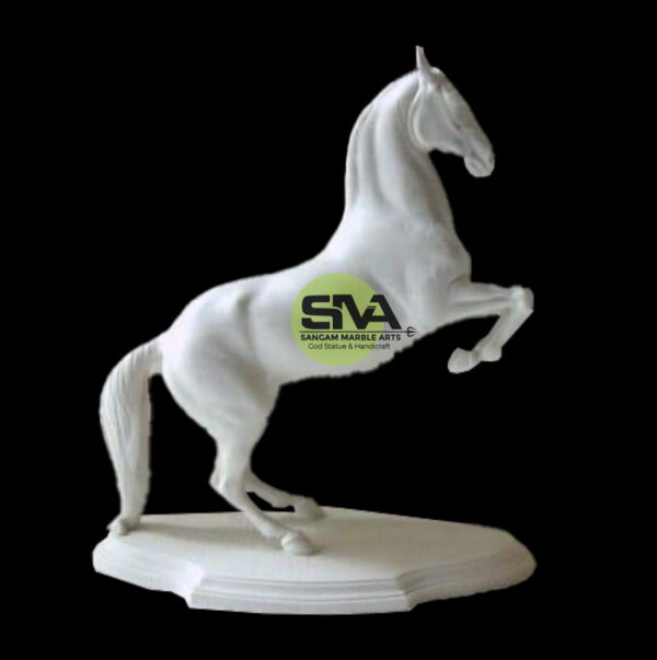 White Marble Horse Statue