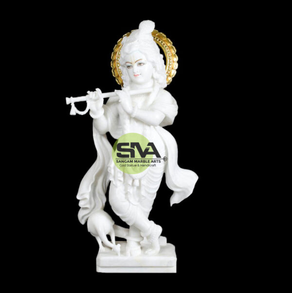 White Marble Krishna Murti