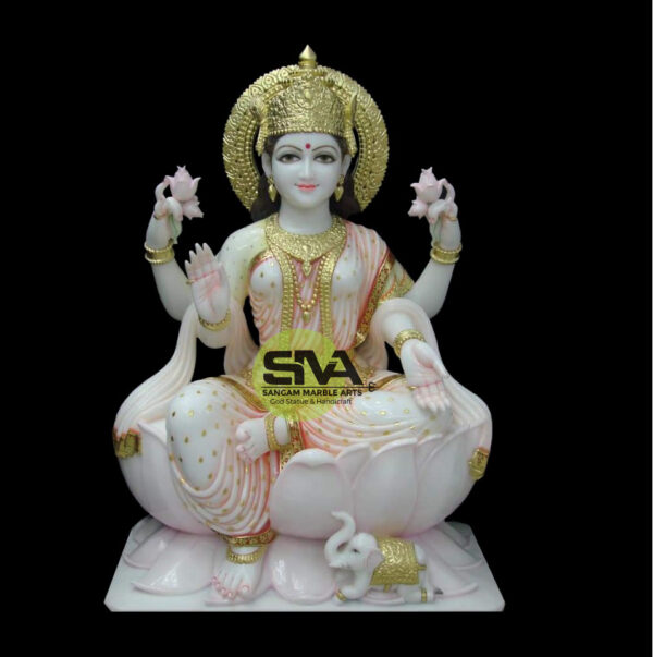 White Marble Laxmi Statue