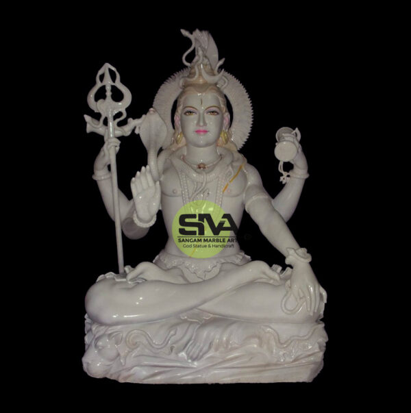 White Marble Shiv ji Statue