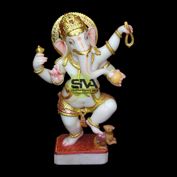Antique Ganesh Marble Murti