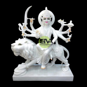 White Marble Durga Maa Statue