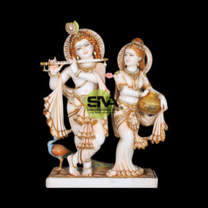 Beautiful Radha Krishna Marble Statue