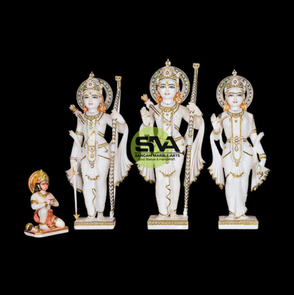 Beautiful Ram Sita Statue from White Marble