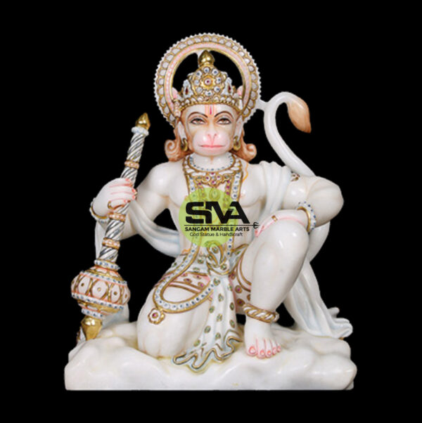 Pure Marble Hanuman Statue