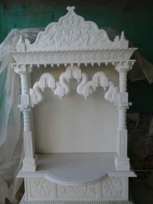 Square Traditional White Marble Temple