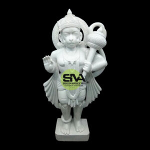 White Marble Hanuman Ji Murti