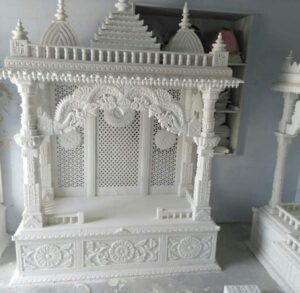 White Marble Hindu Temple Designs for Home