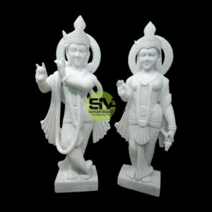 White Marble Radha Krishna Murti