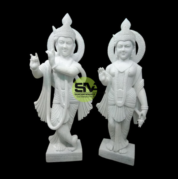 White Marble Radha Krishna Murti