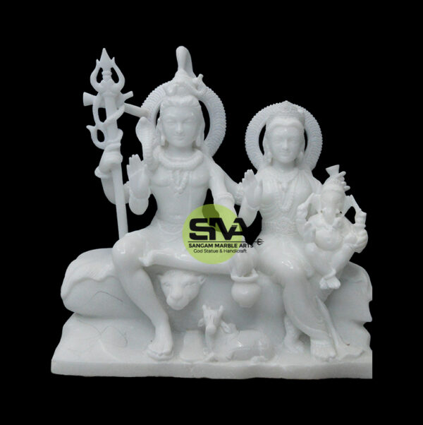 White Marble Shiv Ji Statue