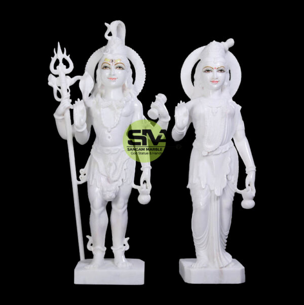 White Marble Standing shiv murti